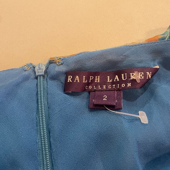Ralph Lauren Collection Purple Label Floral 90s Silk Slip Dress Midi Sleeveless - Picture 4 of 15